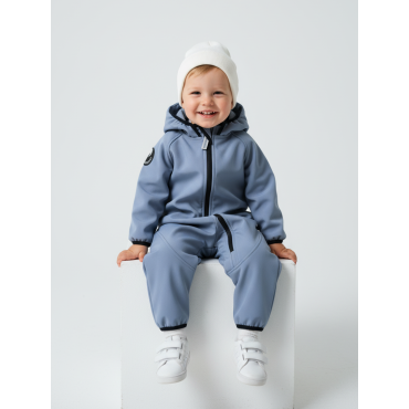 Комбинезон демисезонный мембрана Softshell 92-98 см цвет: серо-голубой 167-133 Комбинезон демисезонный мембрана Softshell 92-98 см цвет: серо-голубой 167-133