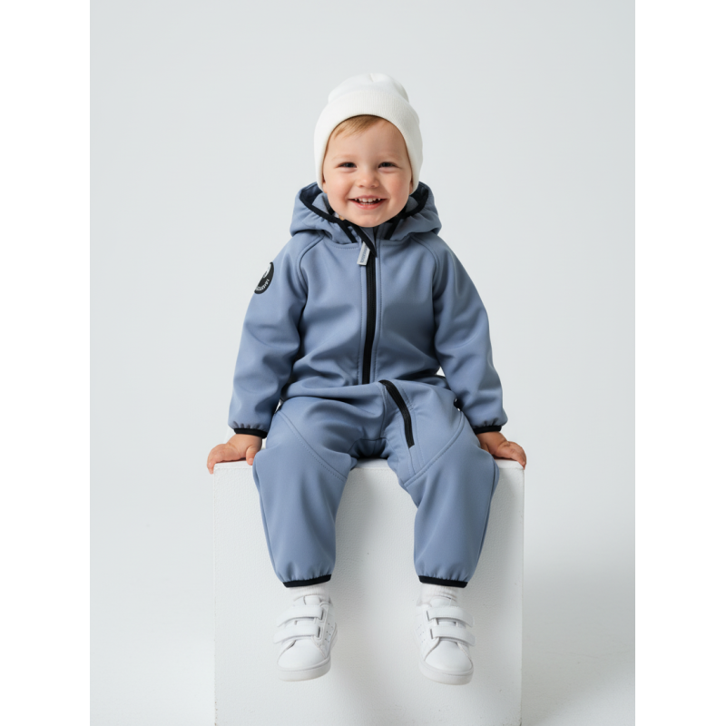 Комбинезон демисезонный мембрана Softshell 92-98 см цвет: серо-голубой 167-133 Комбинезон демисезонный мембрана Softshell 92-98 см цвет: серо-голубой 167-133