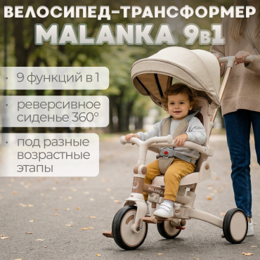 Велосипед детский трехколесный Bubago Malanka цвет : коричневый BG211-2