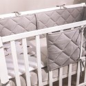 Защита для детской кроватки /стеганый бортик Slim цвет: серый СБ.120-SM.06