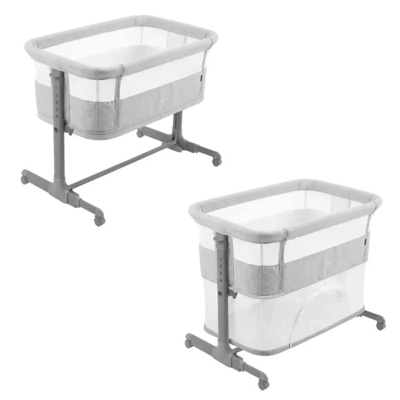 Кроватка-колыбель приставная + манеж Carrello Picto цвет: Tao Grey CRL-16506