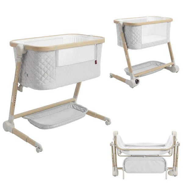 Люлька-колыбель приставная Carrello Salsa цвет: Velora Grey CRL-16507