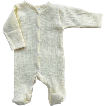 Муслиновый слип на кнопках 62-68 см цвет: лимонный М-141