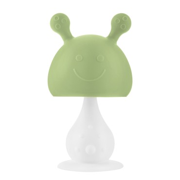 Силиконовый прорезыватель с погремушкой " Грибочек " цвет: зеленый RST-001-GRN