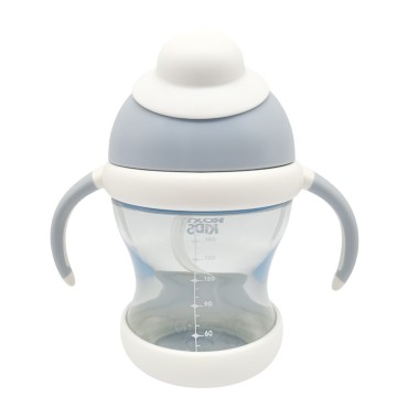 Поильник-непроливайка с трубочкой 200 мл цвет: кокосово-голубой RFD-008-BI