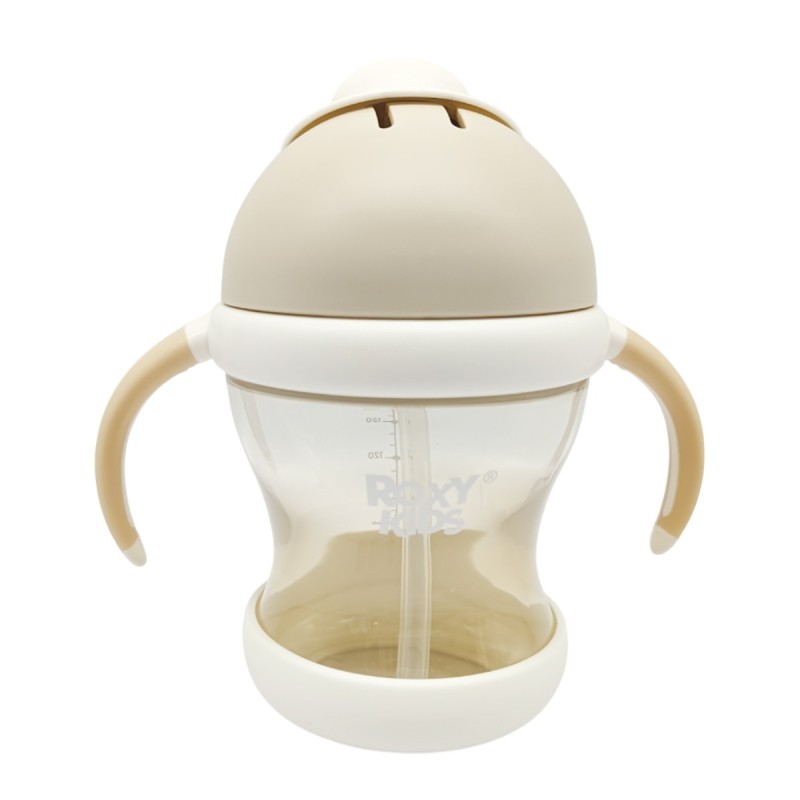 Поильник-непроливайка с трубочкой 200 мл цвет: кокосово-бежевый RFD-008-PI