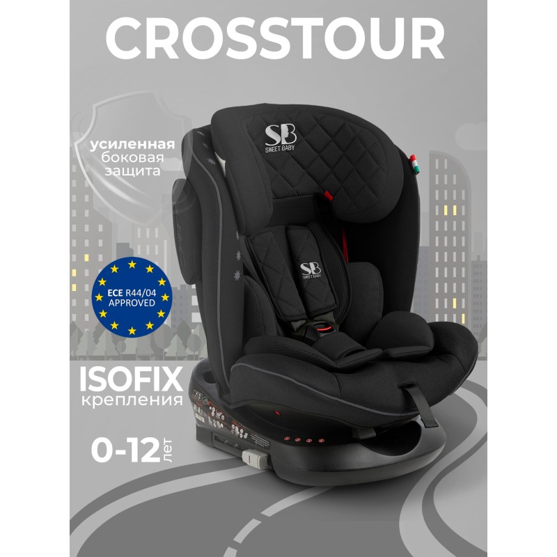 Автокресло детское 0-36 кг Sweet Baby Crosstour 360 SPS Isofix цвет: Black