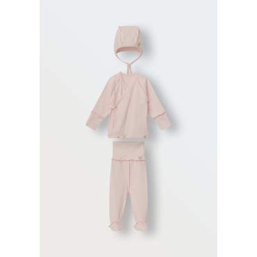 Комплект из ажура из 3 предметов 62 см цвет: розовый 9068-49