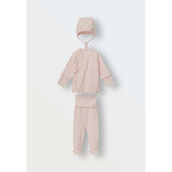 Комплект из ажура из 3 предметов 62 см цвет: розовый 9068-49