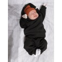 Комплект детский худи+ штаны-джоггеры 80 см цвет: черный 1552-23