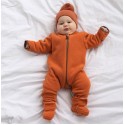 Флисовый комбинезон-поддева Cute 62-68 см цвет: светлый кирпичный 1645-171