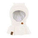 Шапочка-шлем на пуговице Мишка 42-46/48 см цвет: экрю 3090-02