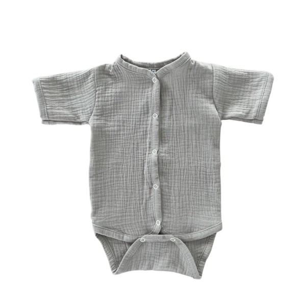 Боди на кнопках с коротким рукавом 62-68 см цвет: песочный М-172