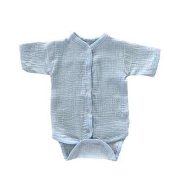 Боди на кнопках с коротким рукавом 62-68 см цвет: голубой Т-172 / М-172