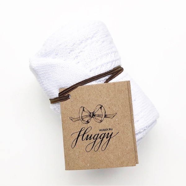 Колготки детские ажурные Huggy 105 см цвет: белый 612007