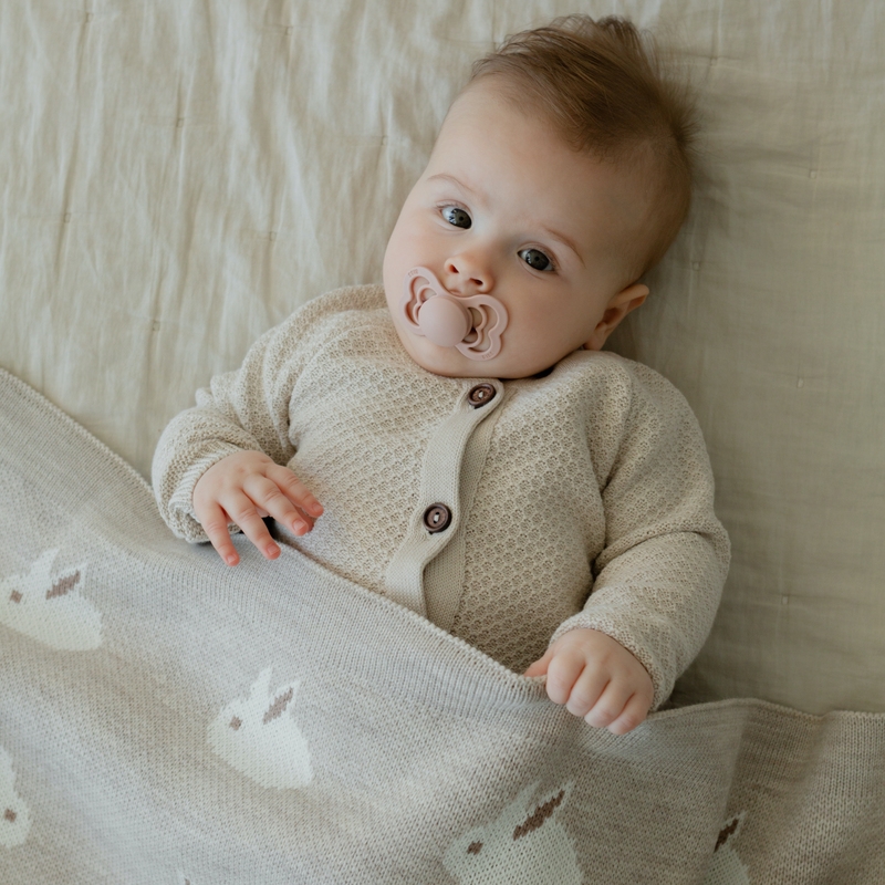 Вязаный текстурный комбинезон 62см 0-3 месяца цвет: топленое молоко W058N-034-62