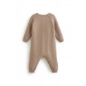 Вязаный текстурный комбинезон 62см 0-3 месяца цвет: капучино w058n-010-62