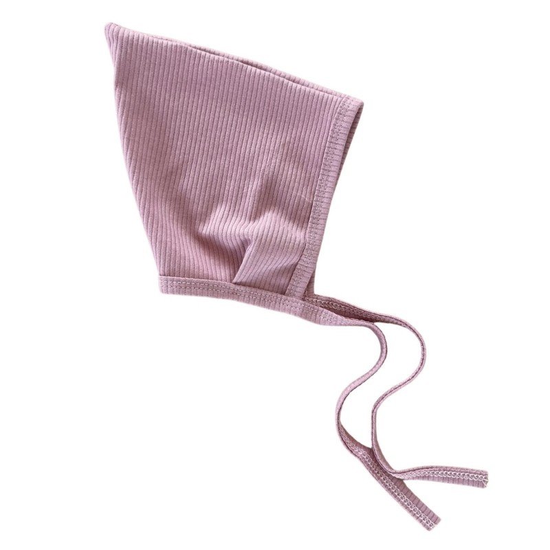 Шапочка хлопковая с завязками 40-42 см « Гномик » цвет: пудровый т-046 Шапочка хлопковая с завязками 40-42 см « Гномик » цвет: пудровый т-046