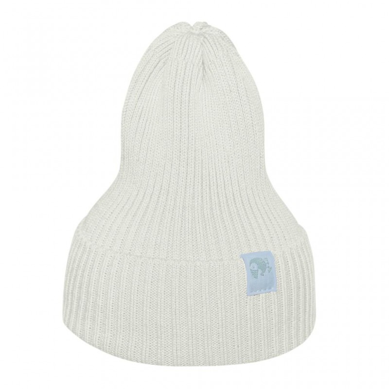 Вязаная шапочка-колпачок Simple 42-46 см цвет: экрю 6000-02