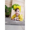 Шапка-тюрбан с бантом для девочки 34-38 см цвет: жёлтый Т-024