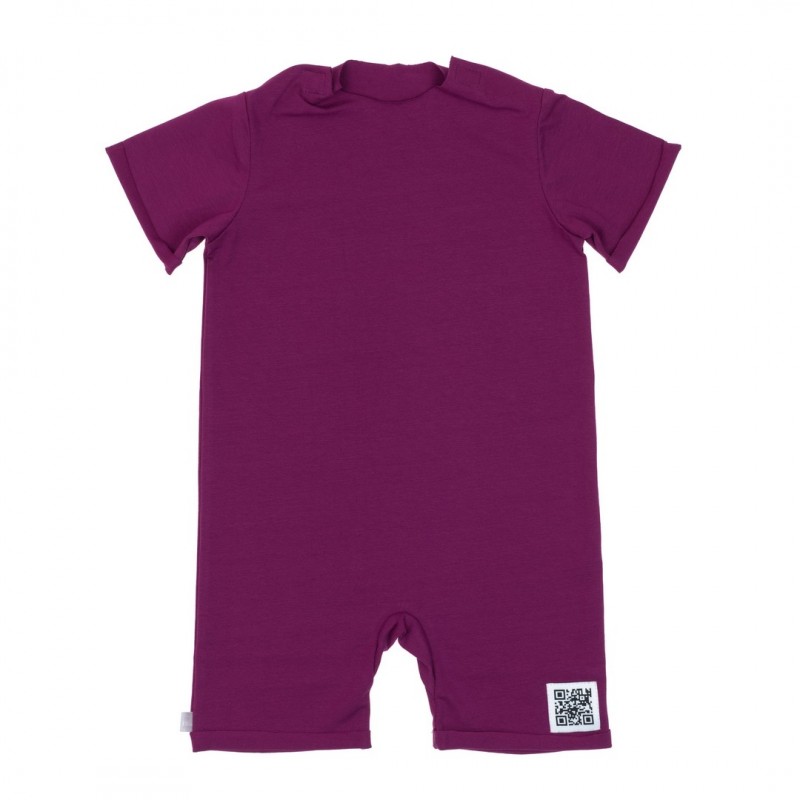 Комбинезон-песочник " Ромпер " на кнопках 92 см цвет: слива Комбинезон-песочник " Ромпер " на кнопках 92 см цвет: слива