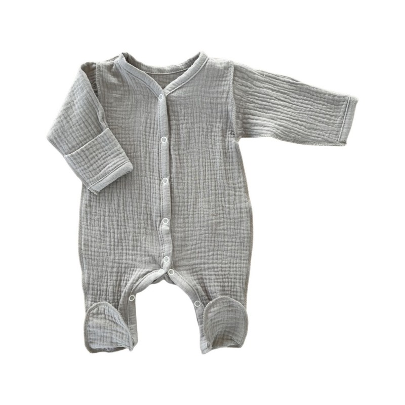 Муслиновый слип на кнопках 50 см Newborn  цвет: песочный М-141