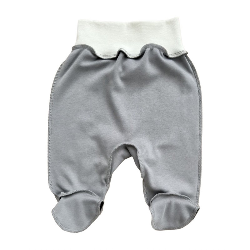 Ползунки для малыша 56-62 см однотонные: серый Т-132/О
