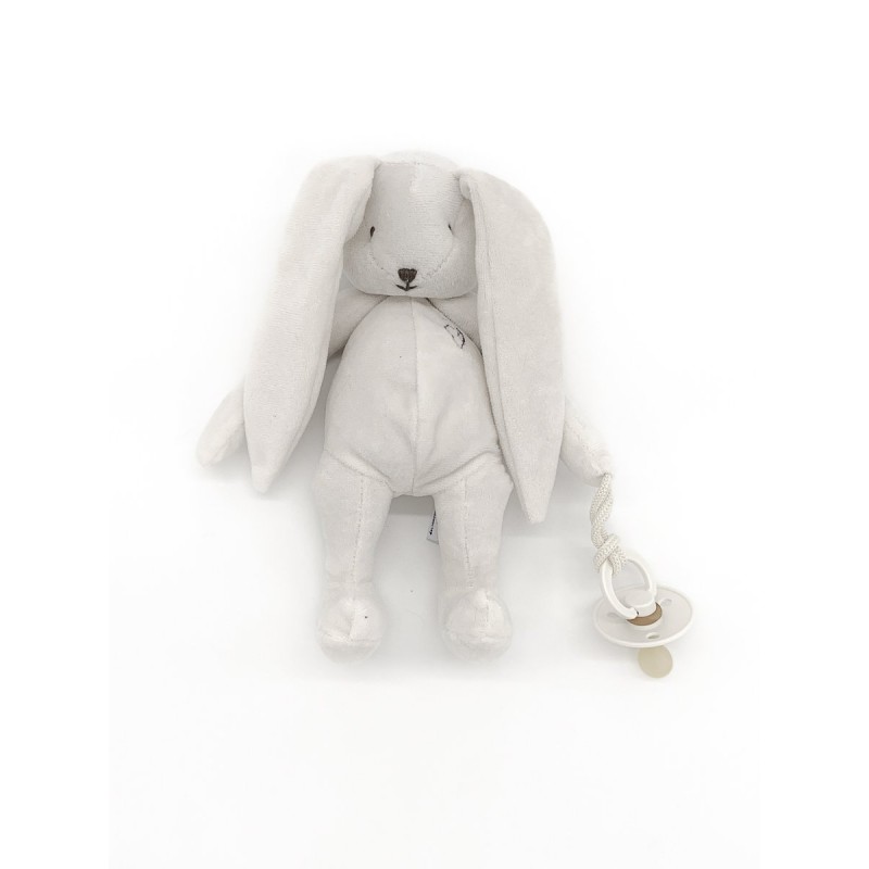 Комфортер Зайчик Drema BabyDou с держателем для пустышки цвет: молочный 824