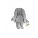 Комфортер Зайчик Drema BabyDou с держателем для пустышки цвет: серый 826