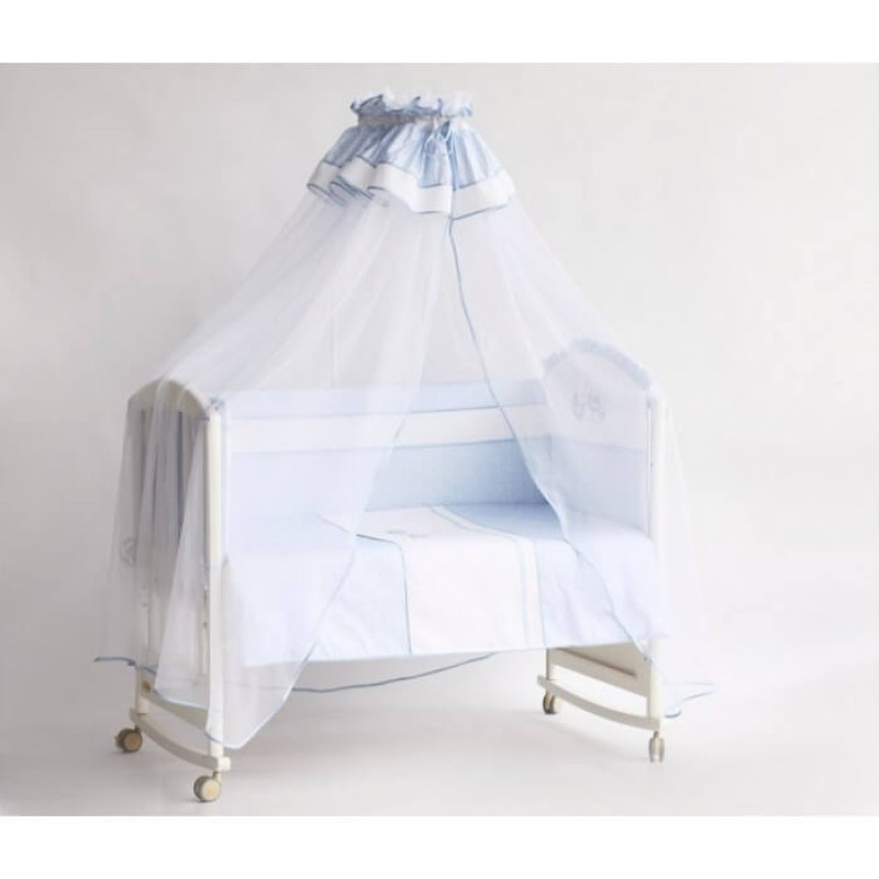 Балдахин для детской кроватки "Прогулка" цвет: голубой 026/1 Балдахин для детской кроватки "Прогулка" цвет: голубой 026/1