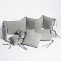 Защита-бампер для детской кроватки " Soft Cotton" серо-оливковый СК1/4-05.13