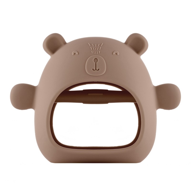 Силиконовый прорезыватель на руку " Мишка Bear " цвет: карамельный RST-003-C