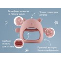 Силиконовый прорезыватель на руку " Мишка Bear " цвет: розовый RST-003-P