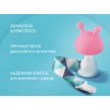 Силиконовый прорезыватель с погремушкой " Грибочек " с держателем цвет: розовый RST-001-P Силиконовый прорезыватель с погремушкой " Грибочек " с держателем цвет: розовый RST-001-P