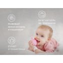 Силиконовый прорезыватель с погремушкой " Грибочек " с держателем цвет: розовый RST-001-P Силиконовый прорезыватель с погремушкой " Грибочек " с держателем цвет: розовый RST-001-P