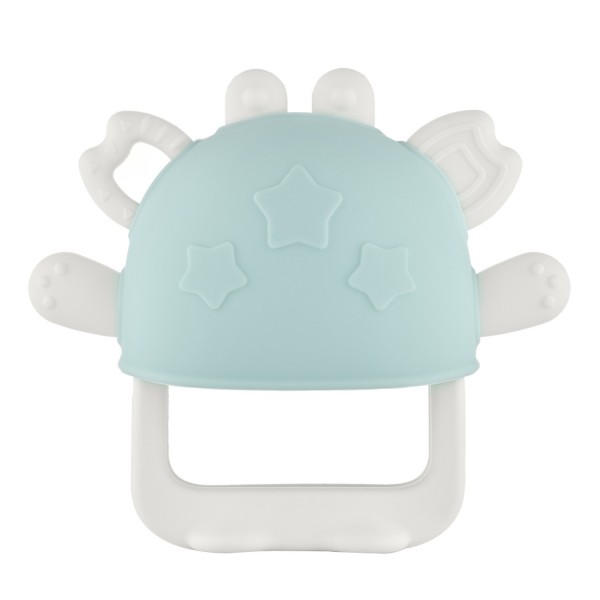 Силиконовый прорезыватель на руку " Крабик Crabby" цвет: бледно-зеленый RST-002-G