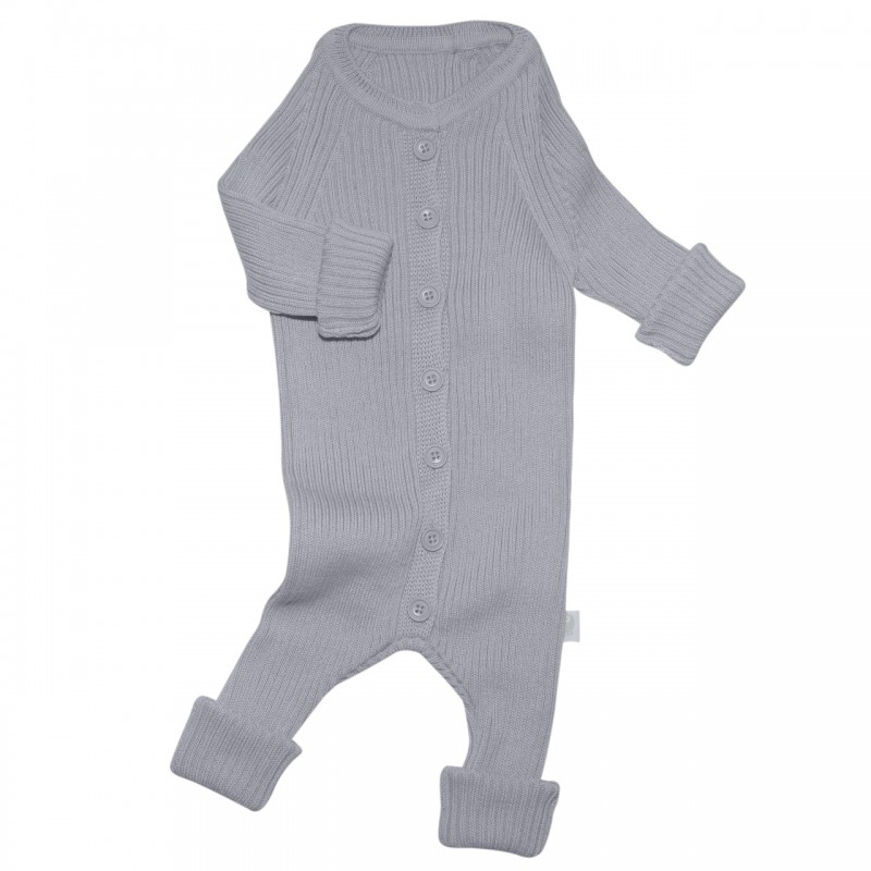 Вязаный растущий комбинезон Simple 74-86 см цвет: серый 7000-13