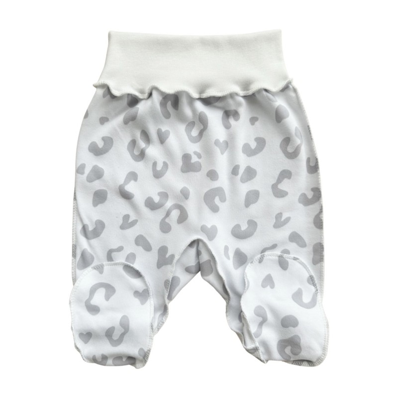 Ползунки для малыша 56-62 см принт: пятнышки серые маленькие Т-132