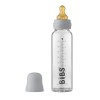 Антиколиковая бутылочка для кормления стеклянная 225 мл Bibs Baby Bottle Complete Set цвет: cloud / серый