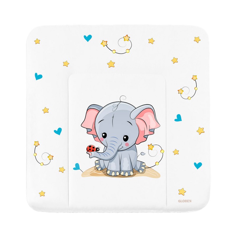 Матрас пеленальный мягкий Глобэкс Люкс цвет: слон звезды 4208