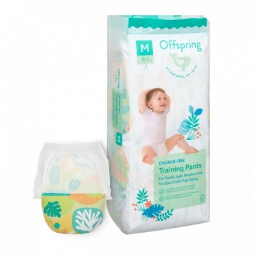 Эко-подгузники-трусики Offspring M 6-11 кг 42 шт цвет: лес