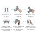 Горшок дорожный складной с многоразовой вкладкой HandyPotty 3 в 1 цвет: серый