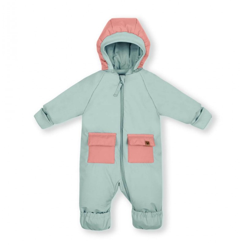 Комбинезон демисезонный Bloom 68-74 см цвет: светлый ментол-коралл 165-163
