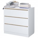 Детский пеленальный комод Polini Simple 3 ящика + рамка цвет: белый-вяз 1980 Детский пеленальный комод Polini Simple 3 ящика + рамка цвет: белый-вяз 1980