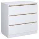 Детский пеленальный комод Polini Simple 3 ящика + рамка цвет: белый-вяз 1980 Детский пеленальный комод Polini Simple 3 ящика + рамка цвет: белый-вяз 1980