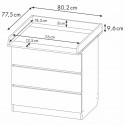 Детский пеленальный комод Polini Simple 3 ящика + рамка цвет: белый 1980
