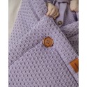 Вязаный теплый конверт - плед для малыша Демисезон " UNIVERSAL" 85*85 цвет: лиловый W013N-043