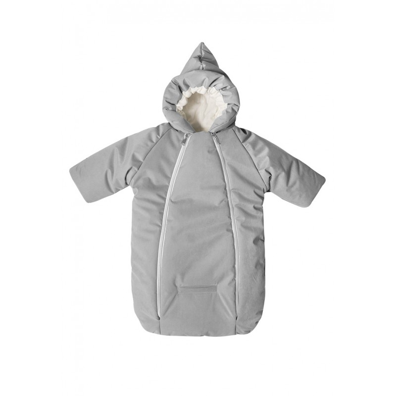 Меховой конверт-комбинезон с ручками "Айс" цвет: серый 929/5