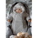 Меховой конверт-комбинезон с ручками "Айс" цвет: серый 929/5