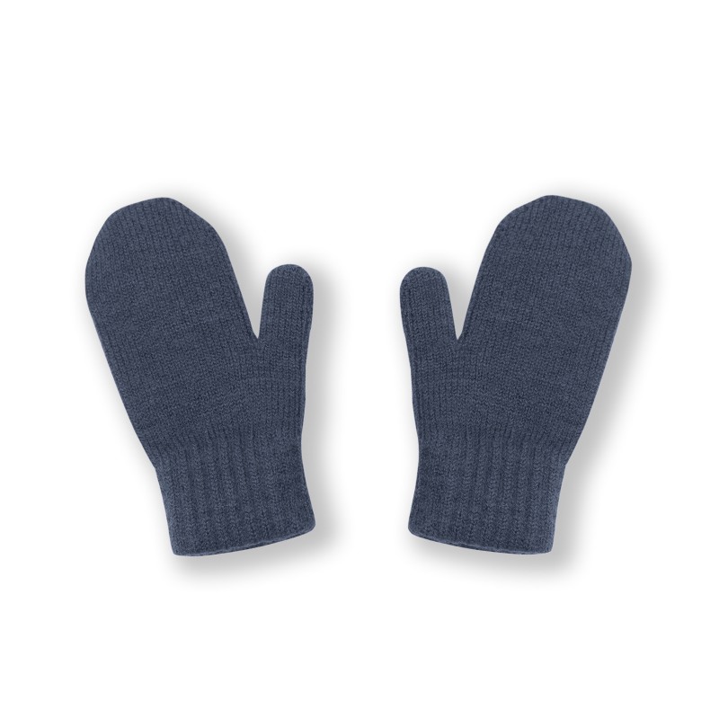 Варежки вязаные с пальчиком S (1-2 года) цвет: джинс 3550-120